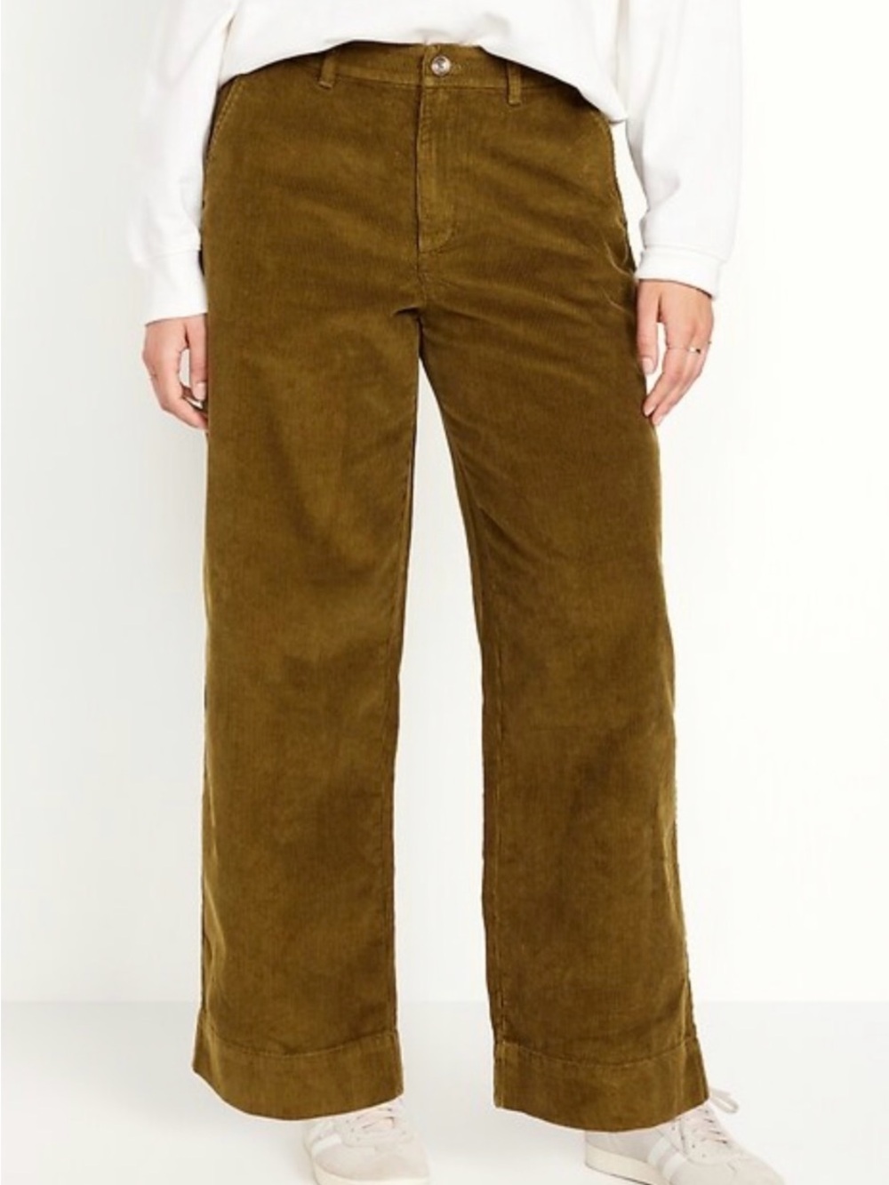 Old Navy Wide-Leg Corduroy Pants in Olive women’s size 4